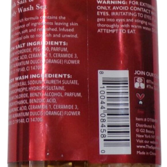 SPATHECARY Peach Bellini fragrance Body Wash Bath Salt With Hyaluronic Acid Set - Picture 2 of 3